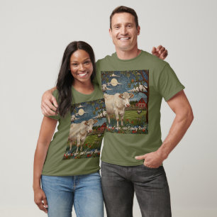 Camiseta Elegante granja de vacas boho de moda de campo