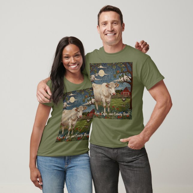 Camiseta Elegante granja de vacas boho de moda de campo (Unisexo)