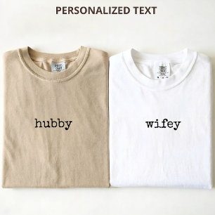 Camiseta Elegante guión Esposo y Esposa Recién Casados