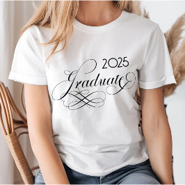 Camiseta Elegante guión moderno graduado 2025