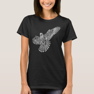 Camiseta Elegante Halcón Vintage Volador En Vuelo