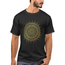 Elegante Henna Mandala floral de oro