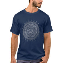 Elegante Henna Mandala floral plateado