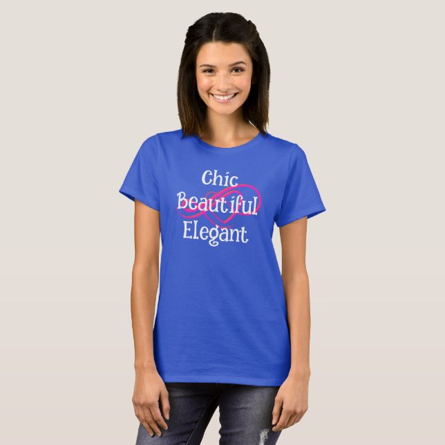 Camiseta elegante, hermosa y chic (Anverso completo)