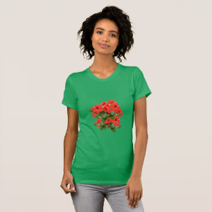 Camiseta Elegante Hibiscus Blooms Floral Greeneration Garde