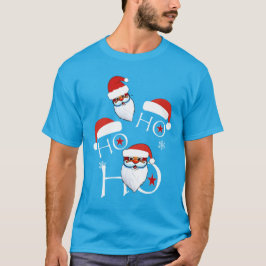 Camiseta Elegante Ho Ho Ho Santa para celebraciones festiva