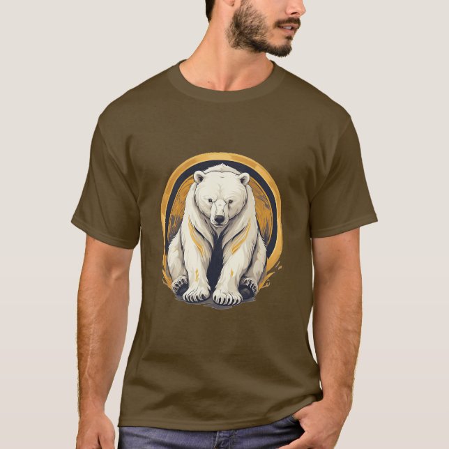 Camiseta Elegante Ilustracion de oso polar (Anverso)