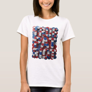 Camiseta Elegante impresión RIOT TRUE PATRIOT de Plata