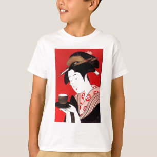 Camiseta Elegante Lady Té Japonés Sirviendo arte de la cere