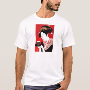 Camiseta Elegante Lady Té Japonés Sirviendo arte de la cere