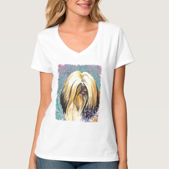 Camiseta Elegante Lhasa Apso (Anverso)