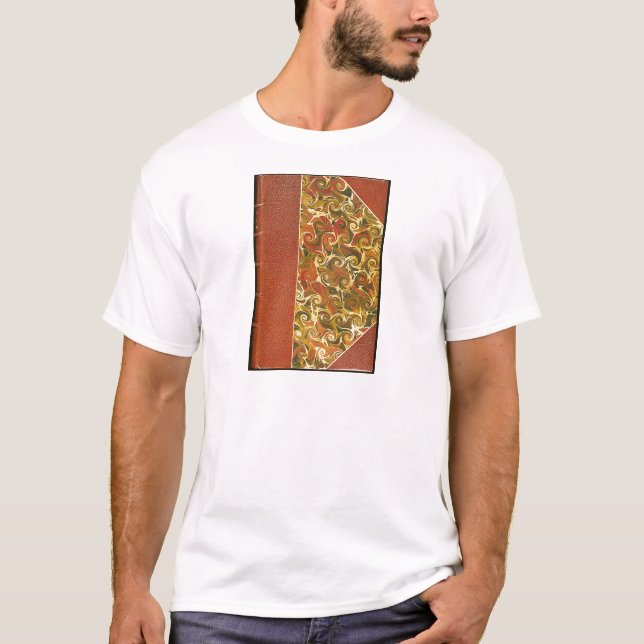 Camiseta Elegante Libro Antiguo, Patrón De Giro Ornato (Anverso)