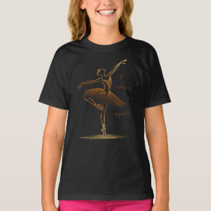Camiseta Elegante línea de arte de Ballerina - Bailo por mí
