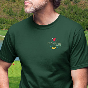 Camiseta Elegante logo de jugador de golf personalizado en 