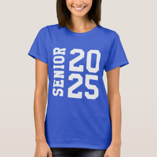 Camiseta Elegante logo de la Escuela Senior Bold 2025 Azul