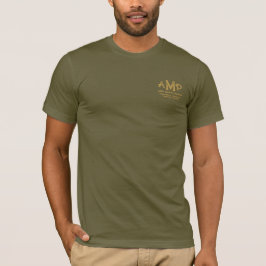 Camiseta Elegante Logotipo de Monograma de 3 letras con tex
