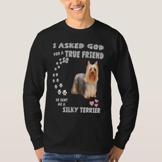 Camiseta Elegante mamá de perro pequeño, lindo sedoso austr (Anverso)