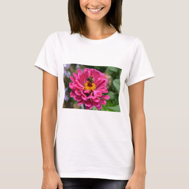 Camiseta Elegante mamá floral rosa de margarita de miel (Anverso)