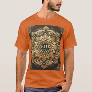 Camiseta Elegante Mandala dorada Eid Mubarak