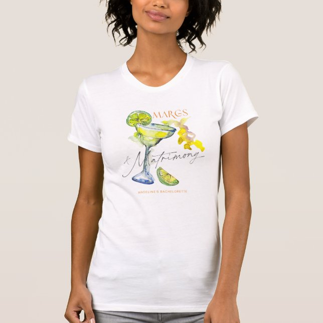 Camiseta Elegante Margs & Matrimonio Fin de semana de despe (Anverso)
