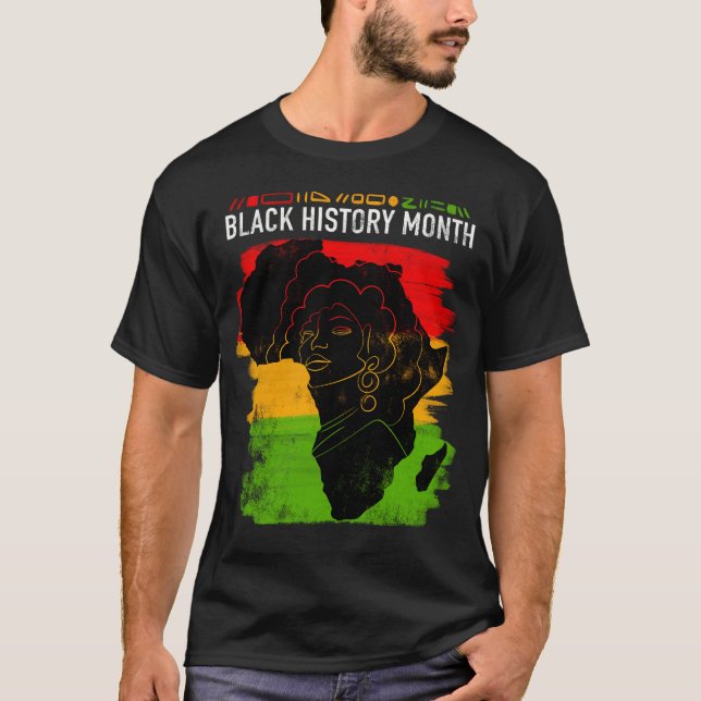 Camiseta Elegante mes de historia negra (Anverso)