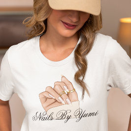 Camiseta Elegante Moda Salón de belleza Artista de uñas Man