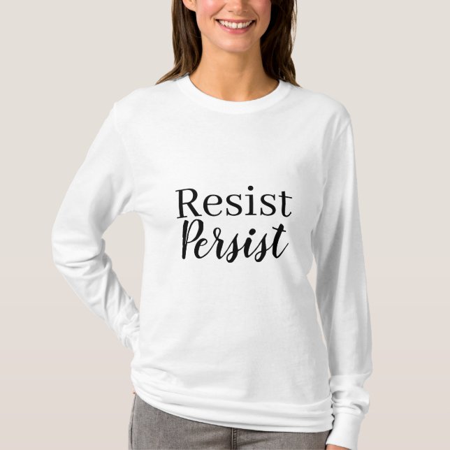 Camiseta Elegante modernista resiste la cita Inspiradora (Anverso)