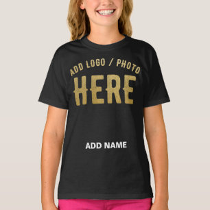 CAMISETA ELEGANTE MODERNO PERSONALIZABLE NEGRO MARCA VERIFI