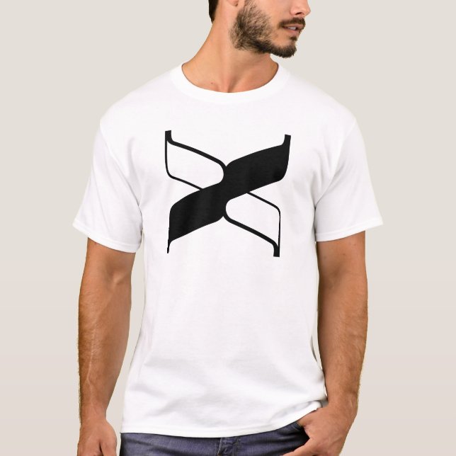Camiseta Elegante Monograma de Letra X (Anverso)