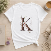 Elegante Monograma "K" con Orquídeas y Enredaderas