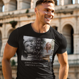 Camiseta Elegante monumento funerario antes y después de la