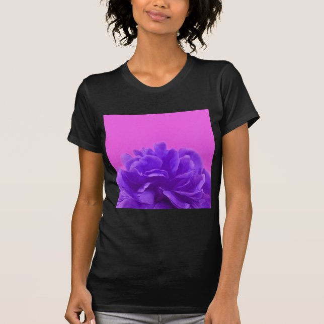 Camiseta Elegante morado frambuesa floral (Anverso)