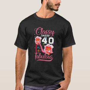 Camiseta Elegante mujer con 40 fabulosa pieza de cumpleaños