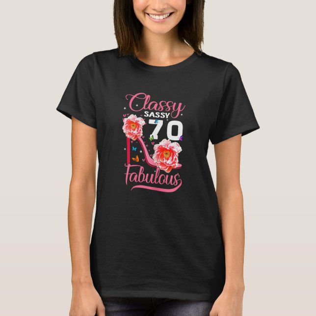 Camiseta Elegante mujer con 70 fabulosa pieza de cumpleaños (Anverso)