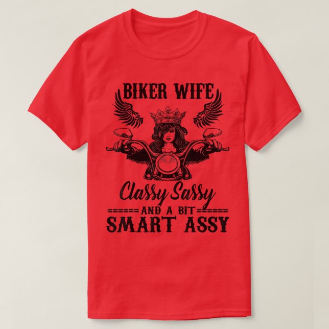 Camiseta elegante mujer reina de biker (Diseño del anverso)