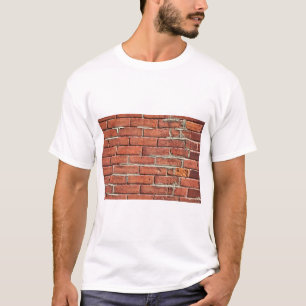 Camiseta Elegante muro urbano de ladrillo rojo