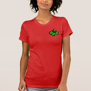 Camiseta Elegante Neon Green Frill Lizard