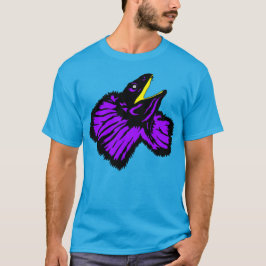 Camiseta Elegante Neon Purple Frill Lizard