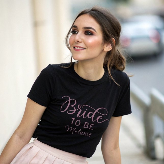 Camiseta Elegante novia para ser una boda personalizada con (Subido por el creador)