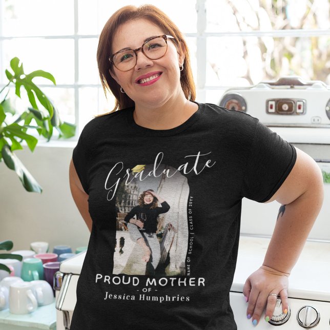 Camiseta Elegante Orgullosa Madre del Arco Graduado Foto T- (Subido por el creador)
