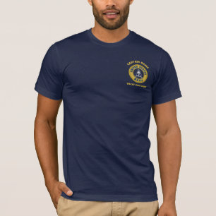 Camiseta Elegante oro Anchor capitán náutico en verano