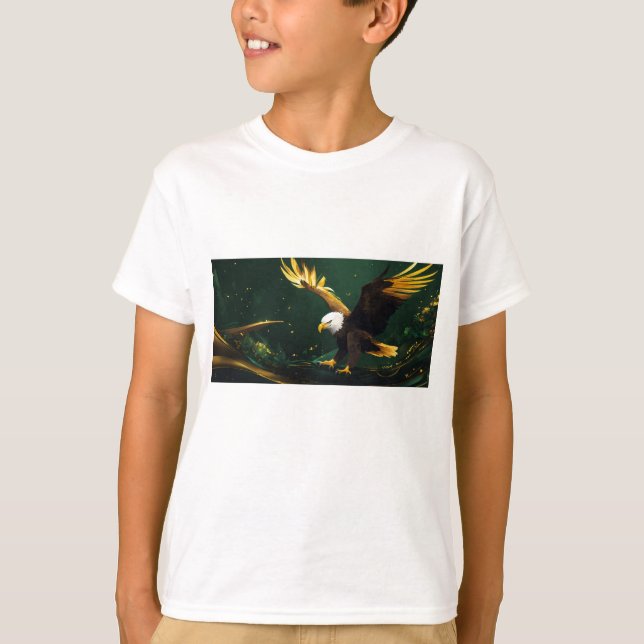Camiseta Elegante página de aterrizaje de águilas de arte - (Anverso)