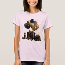 Camiseta elegante para fiesta de cumpleaños