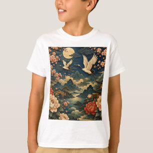 Camiseta elegante para niños con paisaje lunar y g
