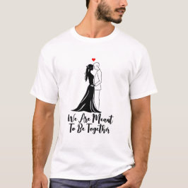 Camiseta Elegante pareja en el diseño de amor