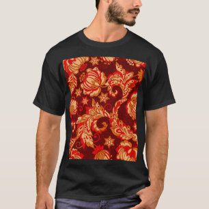 Camiseta Elegante Patrón de Flores Étnicas Sin Maravilla