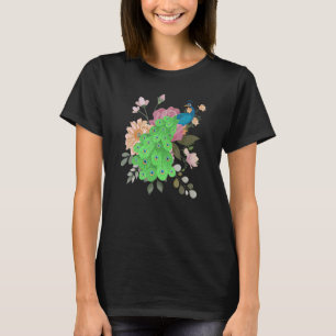 Camiseta Elegante Peacock Cute Birds Animal Graphic