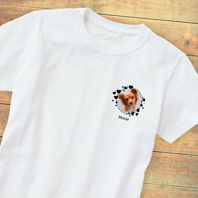 Camiseta Elegante Personalizado Mascota perro foto de gato  (Custom Pet Photo T-Shirt)