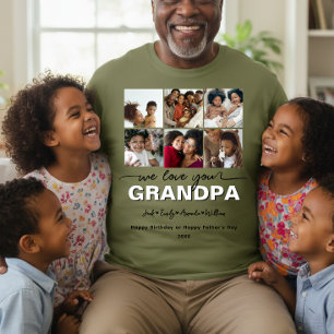Camiseta Elegante personalizado Te queremos ABUELO Collage