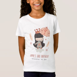 Camiseta Elegante princesa de boho de óxido en nubes cumple